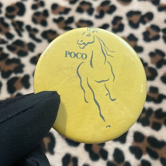 POCO 🐴 Vintage Rock Button Pin Pinback 70s 80s Music Collectible Horse - Picture 6 of 8